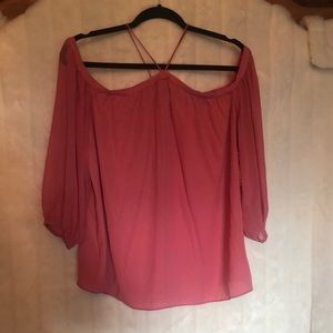 1 state off the shoulder pink blouse size medium